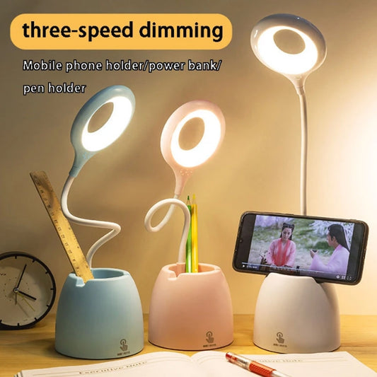 LED Table Lamp 💡 Multi-Function 💡 Pen Holder/Cellphone Stand